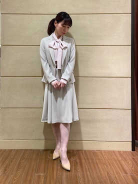 「NARACAMICIE（ナラカミーチェ）のアイテム（テーラードジャケット）」を使った、Rosettaさん（レディース・155cm）の冬コーディネート