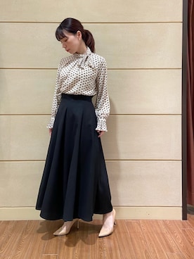 「NARACAMICIE（ナラカミーチェ）のアイテム（シャツ/ブラウス）」を使った、Rosettaさん（レディース・155cm）の冬コーディネート