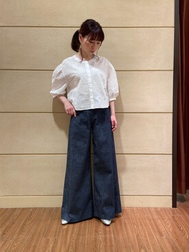 「コットンレース」｜Rosettaさん（レディース・155cm）の春コーディネート