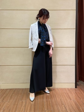 「NARACAMICIE（ナラカミーチェ）のアイテム（テーラードジャケット）」を使った、Rosettaさん（レディース・155cm）の春コーディネート