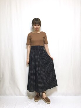 「メチャカリ」｜momoさん（レディース・156cm）の夏コーディネート