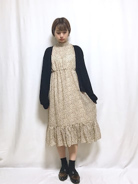 「メチャカリ」｜momoさん（レディース・156cm）の秋コーディネート