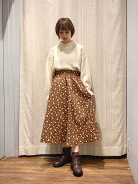 momoさん（レディース・155cm）の冬コーディネート