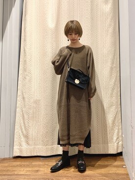 momoさん（レディース・155cm）の冬コーディネート