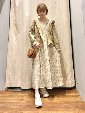 「アイテム（ワンピース、その他）」を使った、momoさん（レディース・155cm）の春コーディネート