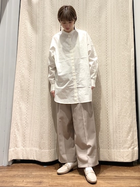 「earth music&ecology（アースミュージックアンドエコロジー）のORiental TRaffic ビットローファー●＊（ローファー）」を使った、momoさん（レディース・155cm）の春コーディネート