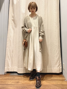 「アイテム（ワンピース、その他）」を使った、momoさん（レディース・155cm）の春コーディネート