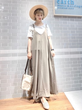 「オリエンタルトラフィック」｜「アイテム（帽子）」を使った、momoさん（レディース・155cm）の夏コーディネート