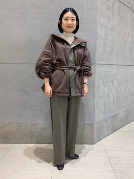 「ASTRAET（アストラット）のアイテム（ジャケット/アウター）」を使った、UEDA HONOさん（レディース・155cm）の冬コーディネート