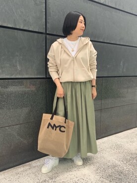 UEDA HONOさん（レディース・155cm）の春コーディネート