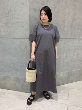 「PHILIPPE AUDIBERT（フィリップ オーディベール）の＜PHILIPPE AUDIBERT（フィリップオーディベール）＞EDMUND CHN ブレスレット（ブレスレット、シルバー系）」を使った、UEDA HONOさん（レディース・154cm）の春コーディネート