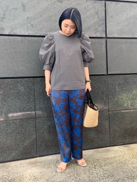 「UNITED ARROWS（ユナイテッドアローズ）のUBCMD 2ストラップ サンダル（サンダル、ベージュ系）」を使った、UEDA HONOさん（レディース・154cm）の春コーディネート