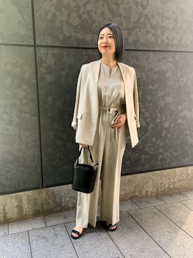 「UNITED ARROWS（ユナイテッドアローズ）のアイテム（サロペット/オーバーオール）」を使った、UEDA HONOさん（レディース・155cm）の春コーディネート