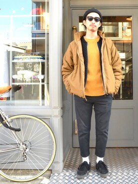 「WILD THINGS（ワイルドシングス）のアイテム（ミリタリージャケット）」を使った、bridge tokyo sho さん（メンズ・171cm）の冬コーディネート