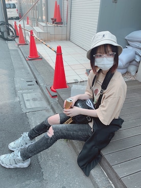 「ストリート女子」｜「アイテム（ジャージ）」を使った、oystagramさん（レディース・156cm）の春コーディネート