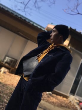 「H&M（エイチ・アンド・エム）のアイテム（バッグ）」を使った、NEOさん（メンズ・160cm）の冬コーディネート