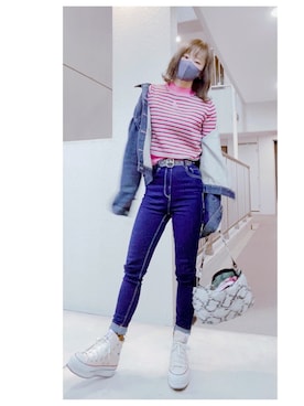 「ポーター」｜「アイテム（ジャケット/アウター）」を使った、chibisakiさん（レディース・145cm）の春コーディネート