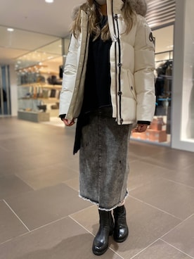 「MOOSE KNUCKLES（ムースナックルズ）のアイテム（ダウンジャケット/コート）」を使った、ayakaさん（レディース・160cm）の秋コーディネート