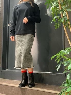 「MSGM（エムエスジーエム）のアイテム（スウェット）」を使った、ayakaさん（レディース・160cm）の秋コーディネート
