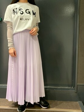 「MSGM（エムエスジーエム）のアイテム」を使った、ayakaさん（レディース・160cm）の冬コーディネート