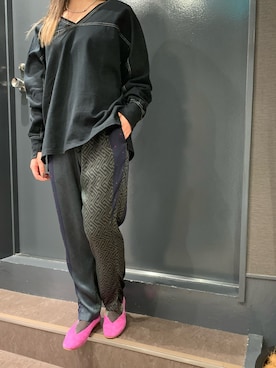 「maxsix（マックスシックス）のアイテム（パンツ）」を使った、ayakaさん（レディース・160cm）の冬コーディネート