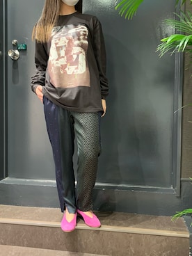 「maxsix（マックスシックス）のアイテム（パンツ）」を使った、ayakaさん（レディース・160cm）の春コーディネート