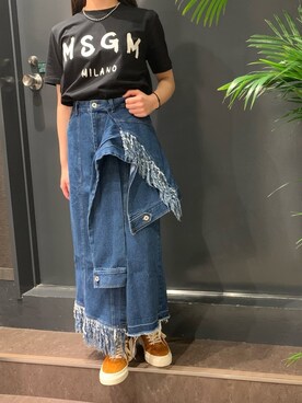 「MSGM（エムエスジーエム）のアイテム」を使った、ayakaさん（レディース・160cm）の春コーディネート