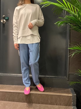 「REMME（レメ）のREMME(レメ)　 Vカットフラットパンプス（パンプス）」を使った、ayakaさん（レディース・160cm）の春コーディネート