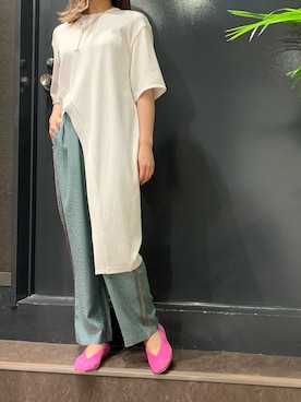 「REMME（レメ）のREMME(レメ)　 Vカットフラットパンプス（パンプス）」を使った、ayakaさん（レディース・160cm）の春コーディネート