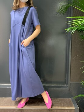 「REMME（レメ）のREMME(レメ)　 Vカットフラットパンプス（パンプス）」を使った、ayakaさん（レディース・160cm）の春コーディネート