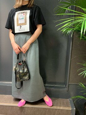 「REMME（レメ）のREMME(レメ)　 Vカットフラットパンプス（パンプス）」を使った、ayakaさん（レディース・160cm）の春コーディネート