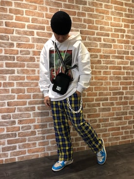 「L.H.P（エルエイチピー）のアイテム（パンツ）」を使った、takuya satoさん（メンズ・181cm）の冬コーディネート