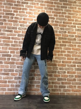 「WHITELAND（ホワイトランド）のアイテム（スウェット）」を使った、takuya satoさん（メンズ・181cm）の冬コーディネート