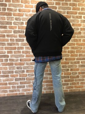 「L.H.P（エルエイチピー）のアイテム（カーディガン/ボレロ）」を使った、takuya satoさん（メンズ・181cm）の冬コーディネート