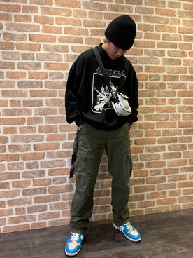 「WHITELAND（ホワイトランド）のアイテム（ボディバッグ/ウエストポーチ）」を使った、takuya satoさん（メンズ・181cm）の冬コーディネート