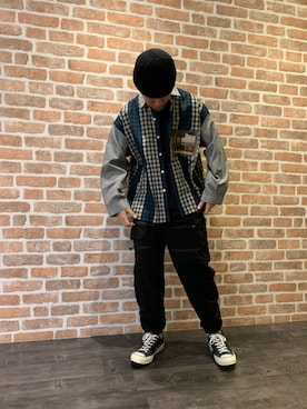 「soe（ソーイ）のアイテム（シャツ/ブラウス）」を使った、takuya satoさん（メンズ・181cm）の春コーディネート
