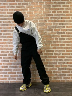「WHITELAND（ホワイトランド）のアイテム（スウェット）」を使った、takuya satoさん（メンズ・182cm）の春コーディネート