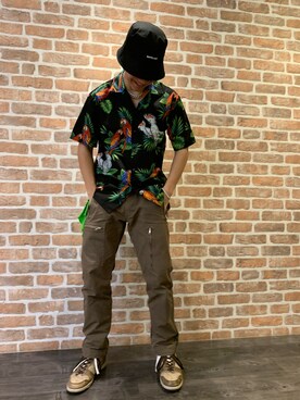 「L.H.P（エルエイチピー）のアイテム（帽子）」を使った、takuya satoさん（メンズ・182cm）の春コーディネート