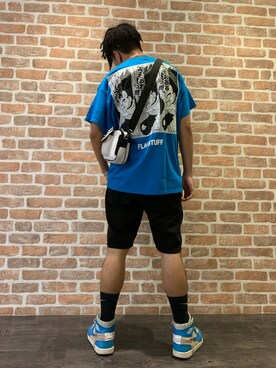 「WHITELAND（ホワイトランド）のアイテム（ボディバッグ/ウエストポーチ）」を使った、takuya satoさん（メンズ・182cm）の夏コーディネート