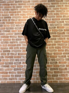 「DANKE SCHON（ダンケシェーン）のアイテム（バッグ）」を使った、takuya satoさん（メンズ・183cm）の夏コーディネート