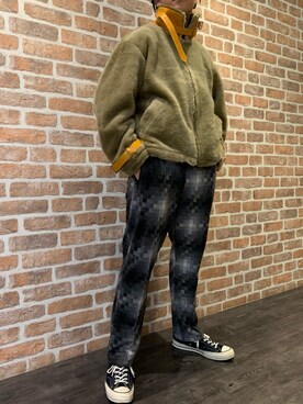 「FLAGSTUFF（フラグスタフ）のアイテム（ジャケット/アウター）」を使った、takuya satoさん（メンズ・182cm）の秋コーディネート