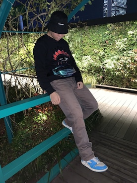「L.H.P（エルエイチピー）のアイテム（帽子）」を使った、takuya satoさん（メンズ・182cm）の冬コーディネート