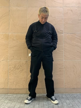「Danke schon」｜「アイテム（MA-1）」を使った、takuya satoさん（メンズ・182cm）の冬コーディネート