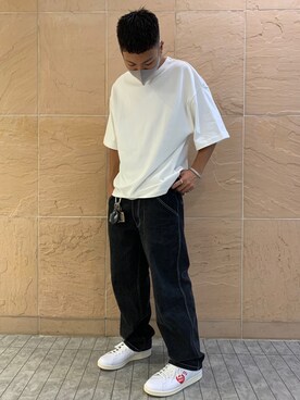 「HUMAN MADE（ヒューマンメード）のアイテム（シューズ）」を使った、takuya satoさん（メンズ・182cm）の夏コーディネート
