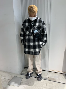 「NILoS（ニルズ）のアイテム」を使った、takuya satoさん（メンズ・182cm）の秋コーディネート
