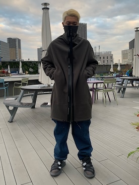 「NILoS（ニルズ）のアイテム」を使った、takuya satoさん（メンズ・182cm）の冬コーディネート