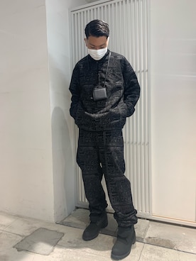 「BlackEyePatch（ブラックアイパッチ）のアイテム（ブルゾン）」を使った、takuya satoさん（メンズ・182cm）の冬コーディネート