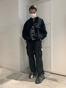 「Danke schon」｜「アイテム（デニムジャケット）」を使った、takuya satoさん（メンズ・182cm）の冬コーディネート