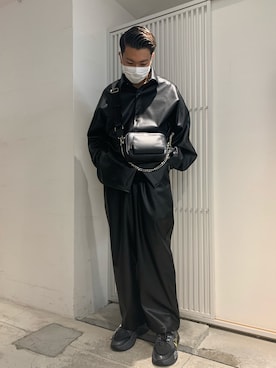 「WHITELAND（ホワイトランド）のアイテム（バッグ）」を使った、takuya satoさん（メンズ・182cm）の冬コーディネート