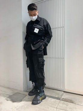 「BlackEyePatch（ブラックアイパッチ）のアイテム（レッグウェア）」を使った、takuya satoさん（メンズ・182cm）の春コーディネート